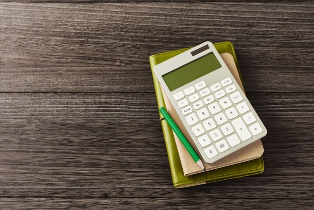 Calculator on desk