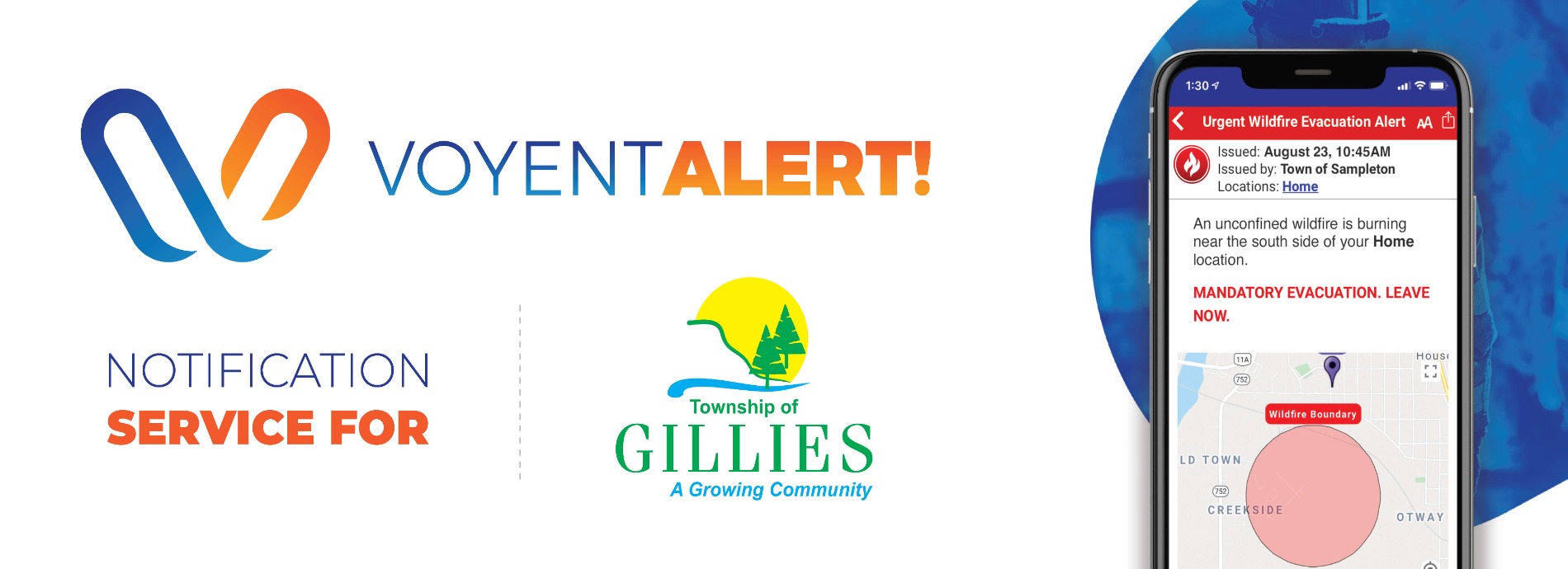 Banner showing Voyent Alert