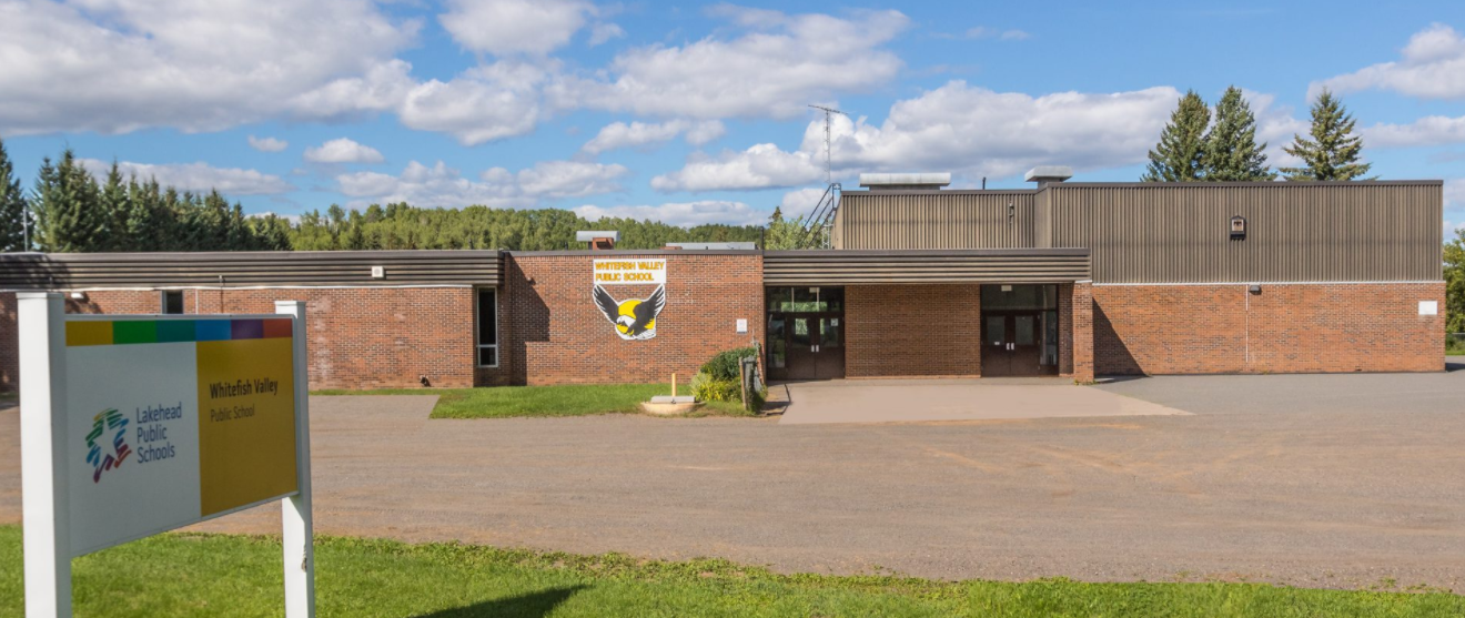 Whitefish Valley School on a sunny day 