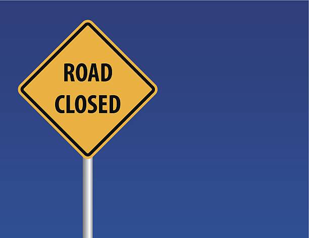 road closure sign