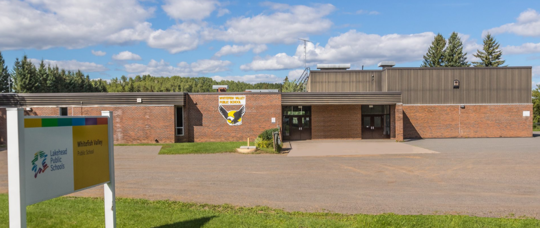 Whitefish Valley School on a sunny day
